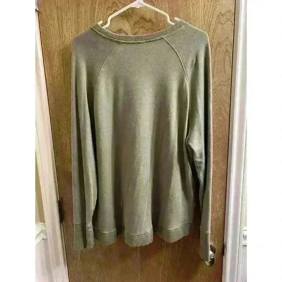 Athleta Mindset Relaxed Fit Sweatshirt Women's Light Olive Green Size 1X Comfy - Picture 10 of 11